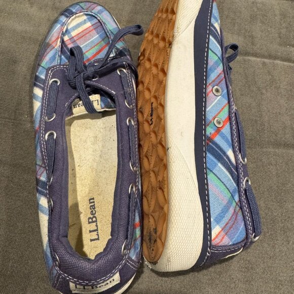 Plaid LL Bean Boat Shoes - Picture 3 of 3